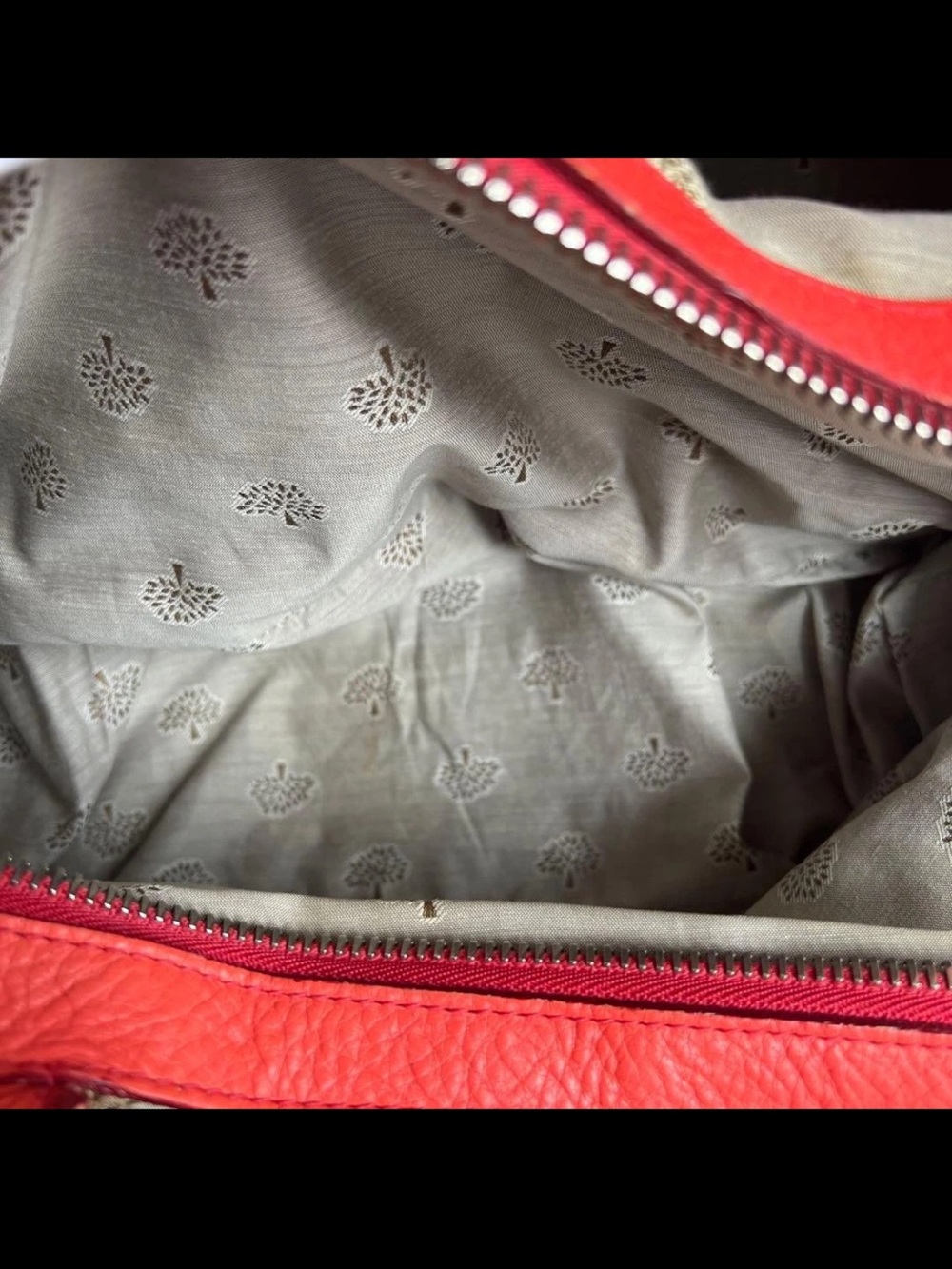 Mulberry Red Pebbled Leather Shoulder Bag with Turn-Lock Flap - Picture 12 of 16